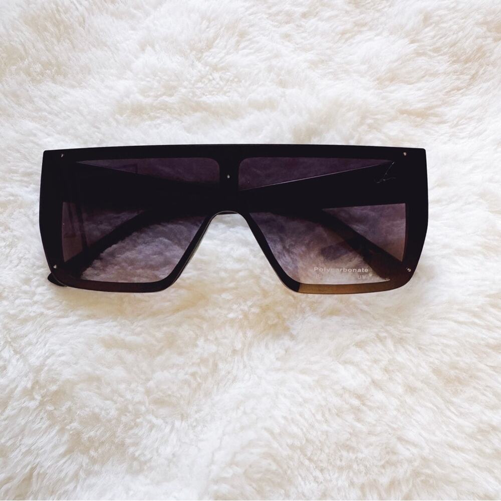 Greta Black Oversized Statement Sunglasses